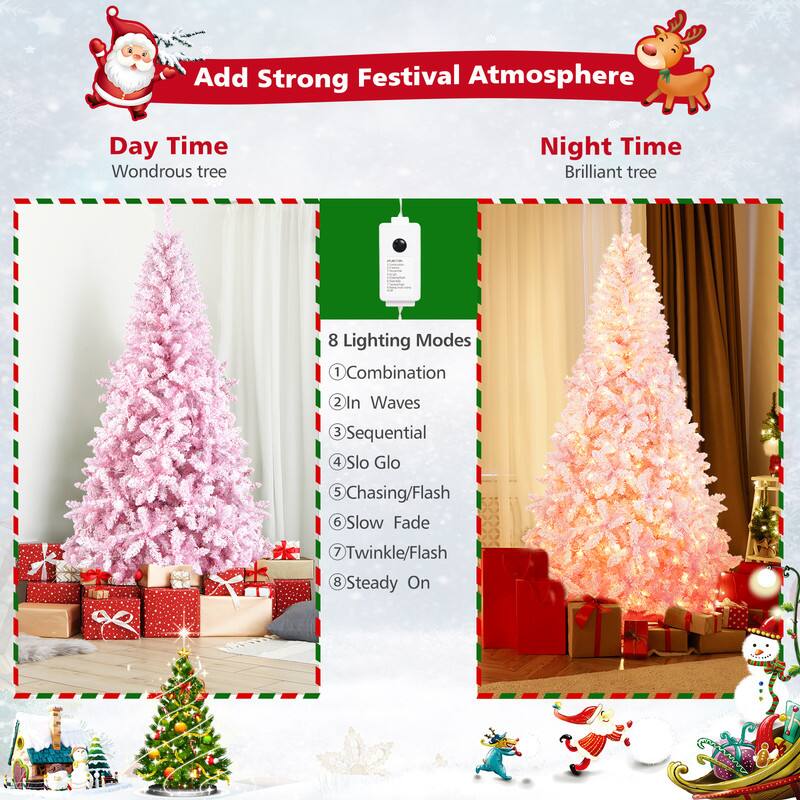 Add Strong Festival Atmosphere

Day Time  
Wondrous tree

Night Time  
Brilliant tree

8 Lighting Modes  
1. Combination  
2. In Waves  
3. Sequential  
4. Slo Glo  
5. Chasing/Flash  
6. Slow Fade  
7. Twinkle/Flash  
8. Steady On