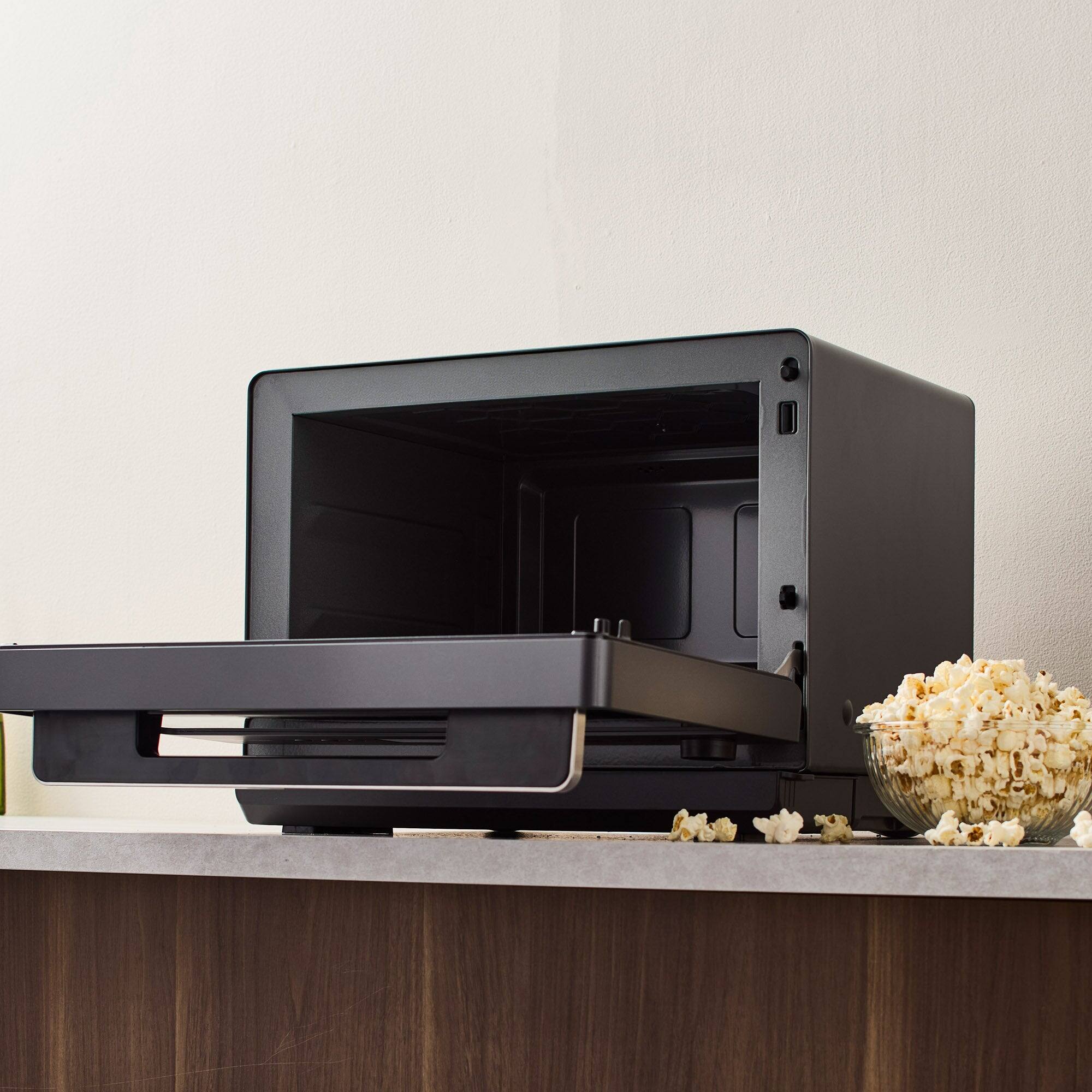 Alt View 8. Panasonic - 1.0 cu.ft. Japanese Microwave with the Genius® Sensor 2.0 + Inverter Technology, 1200W - NN-SF57RM - GRAY.
