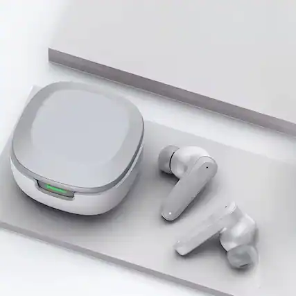 Front. YONWAY - Smart Translation Bluetooth Headphones, Wireless Stereo Earbuds, In Ear Noise Headphones with Charging Case.