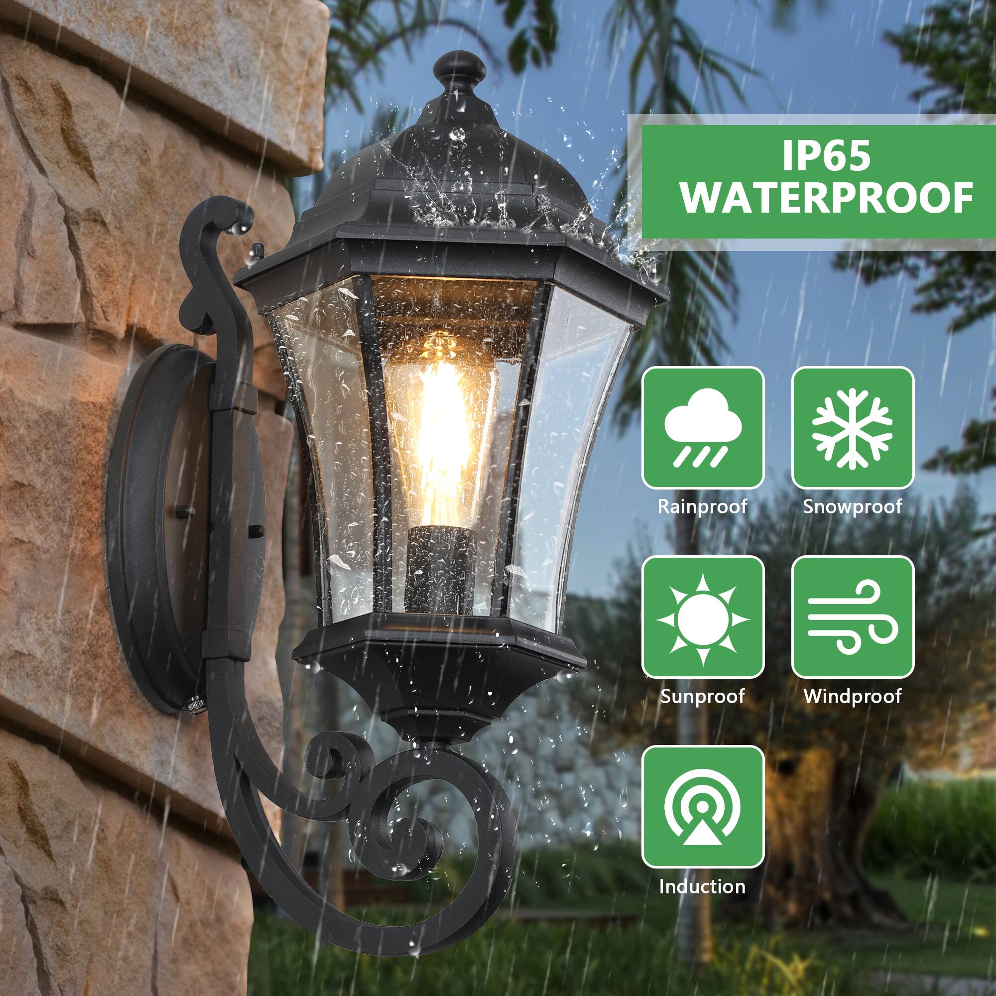 IP65 WATERPROOF

- Rainproof
- Snowproof
- Sunproof
- Windproof
- Induction