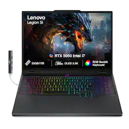 Lenovo - Upgraded - Legion Laptop 15.1 WQXGA Display (Intel i7-14700HX, 32GB DDR5, 1TB SSD, Win 11 Pro) w/DKZ USB Port Expander - Eclipse Black