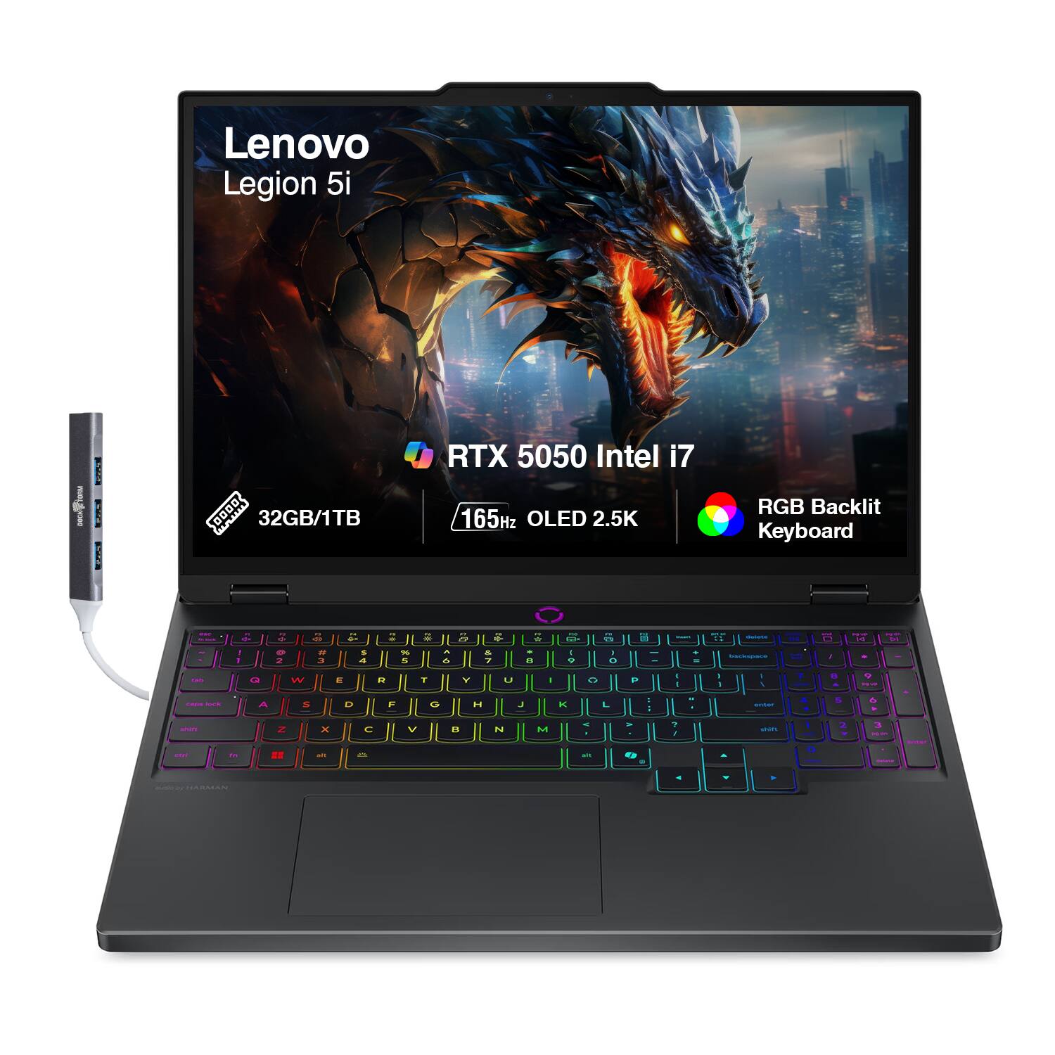 Lenovo Legion 5i  
32GB/1TB RTX 5050 Intel i7 165Hz OLED 2.5K RGB Backlit Keyboard
