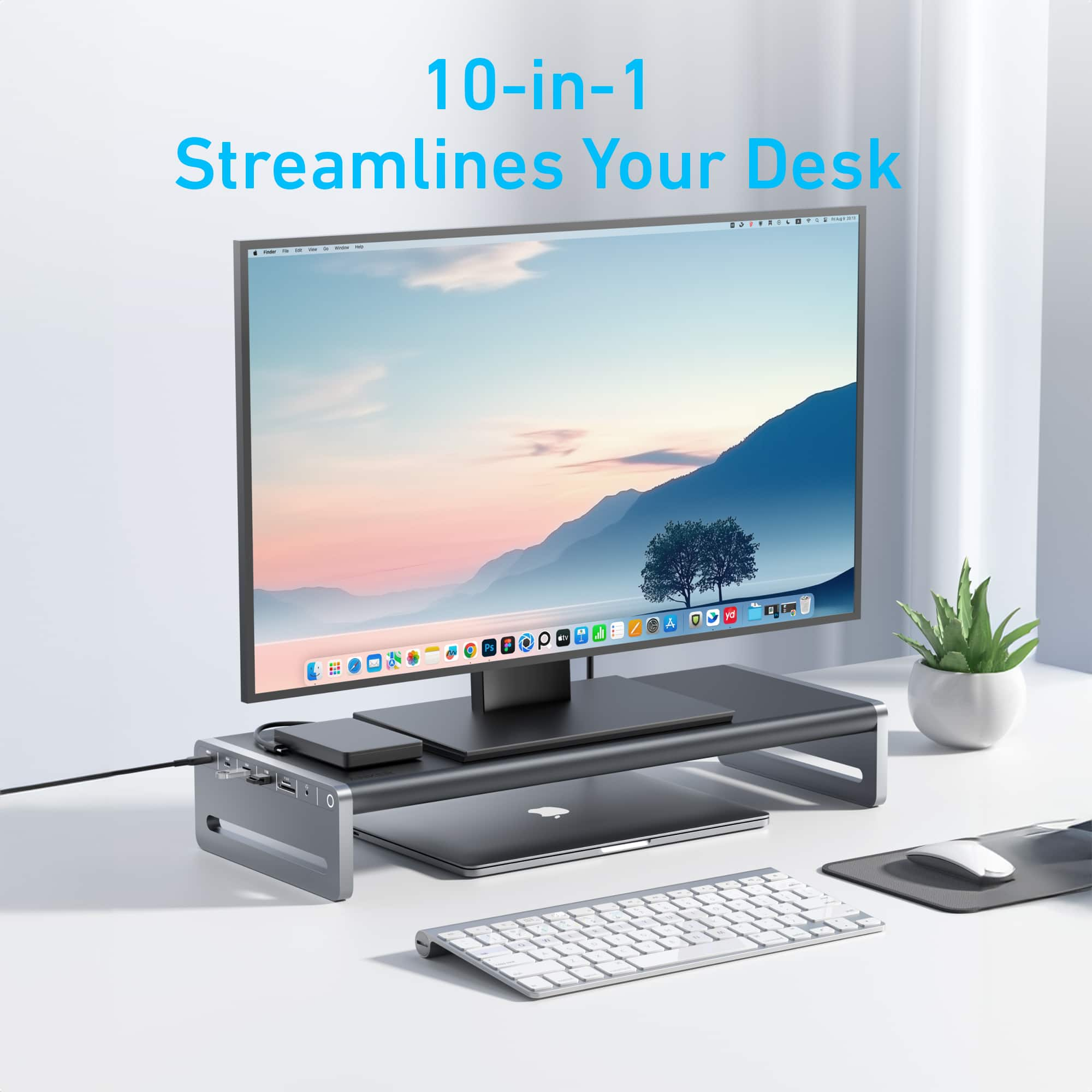 Anker USB-C Hub (10-in-1, Monitor Stand) Dark Gray A83760Z1 - Best Buy