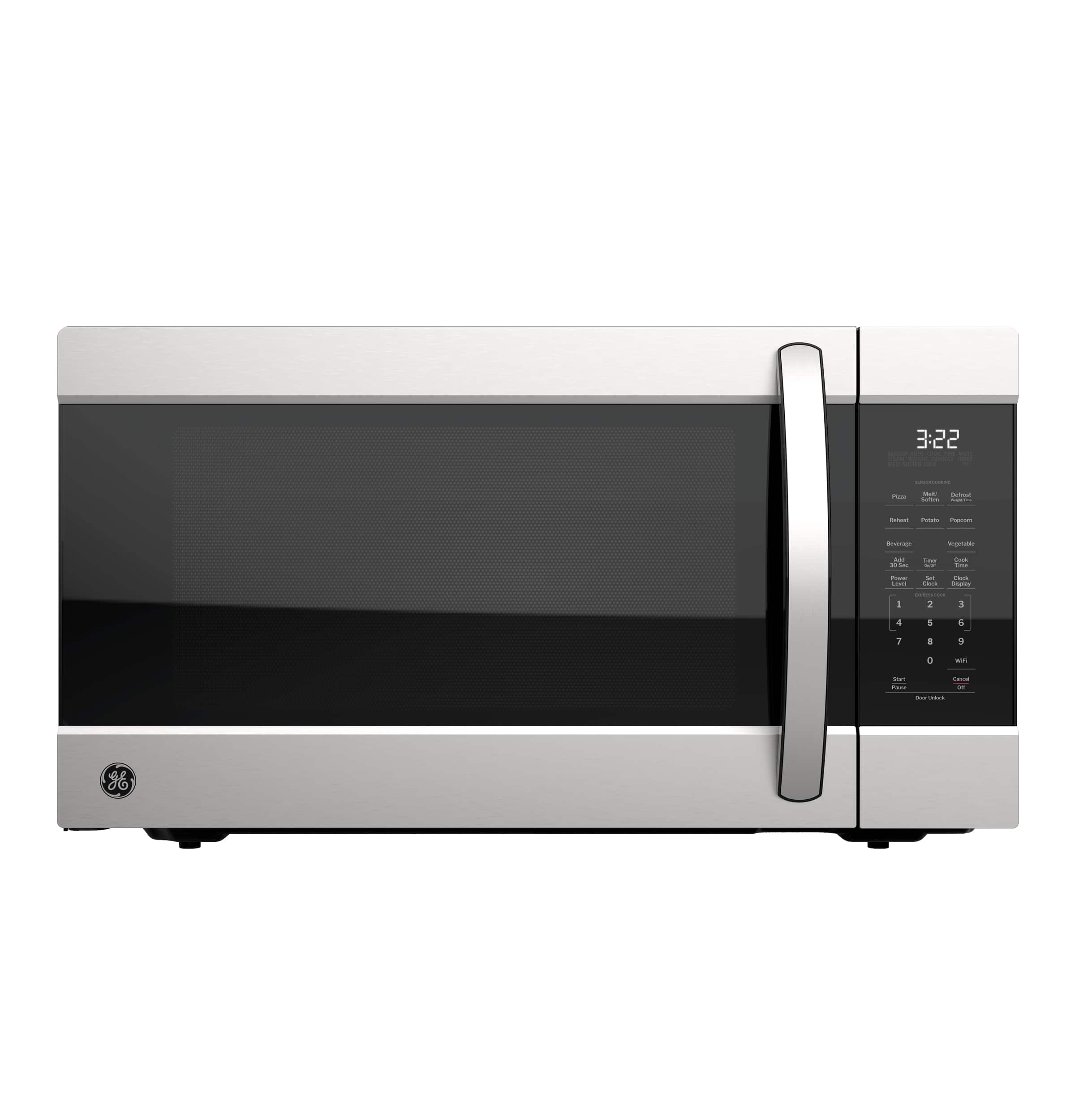 GE - 2.2 Cu. Ft. Countertop Microwave with Built-In Wi-Fi - Stainless Steel - Front_Zoom