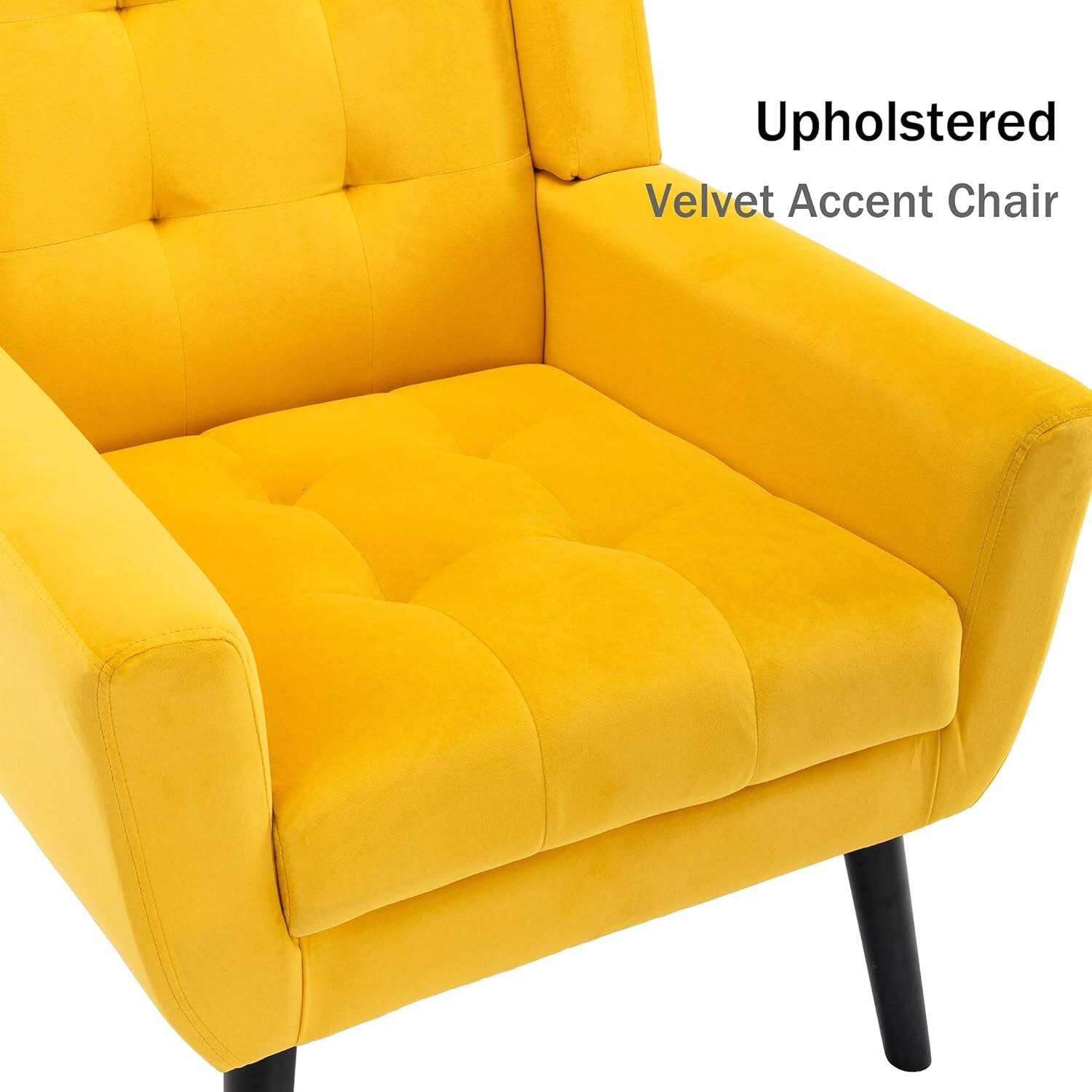 Upholstered Velvet Accent Chair