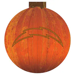 Fan Creations - Los Angeles Chargers 12'' Pumpkin Sign - Orange