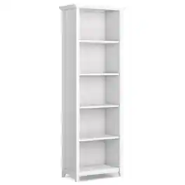 Simpli Home - Acadian 72 inch Tall Solid Wood 5 Shelf Bookcase - White