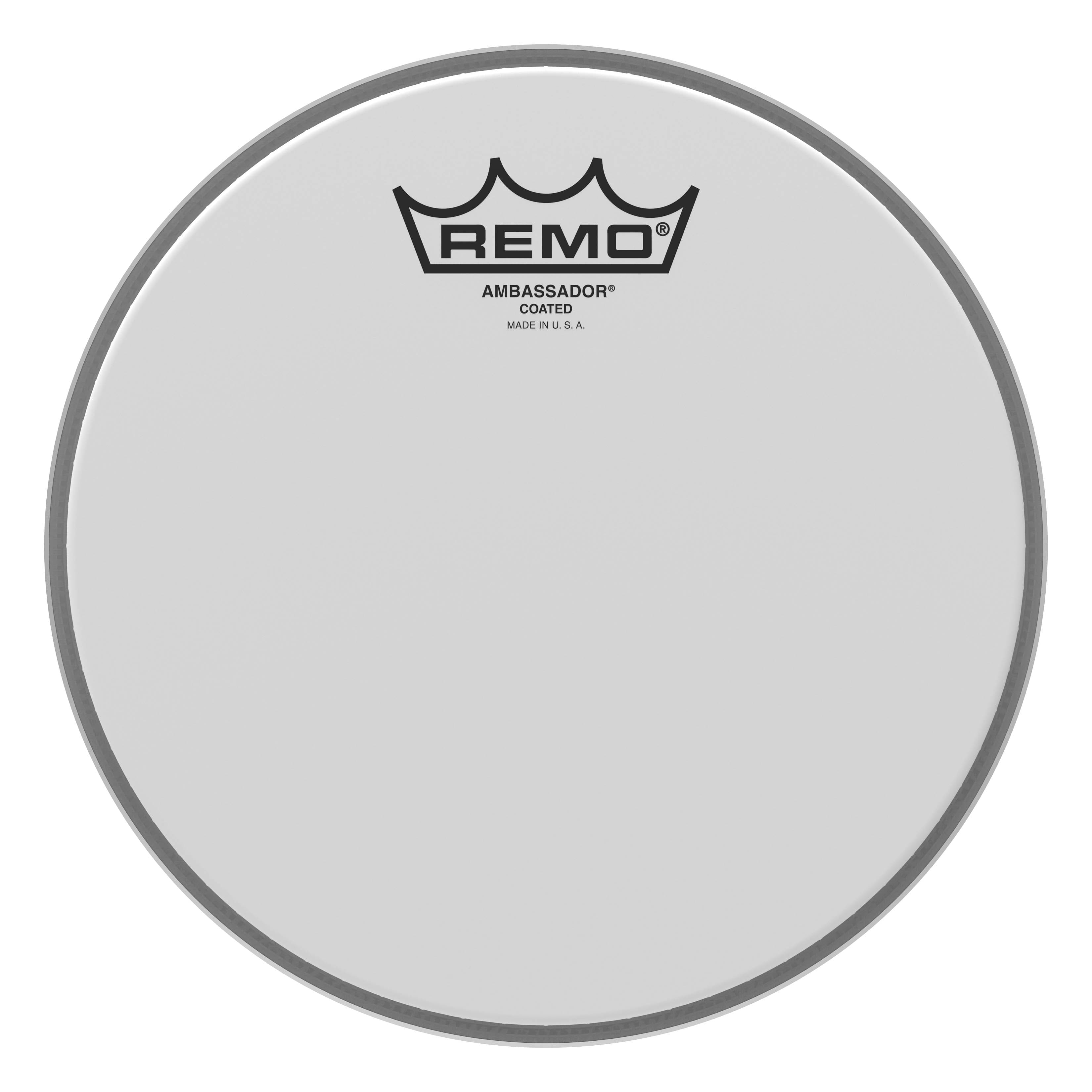 Remo - Ambassador Series 8-Inch Coated Drumhead for Snare Drum and Tom Drum with 1-Ply 10-Mil Film
