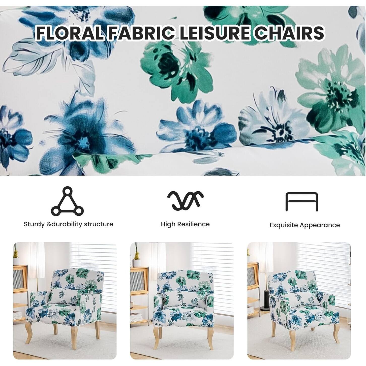 FLORAL FABRIC LEISURE CHAIRS

- Sturdy & durability structure
- High Resilience
- Exquisite Appearance