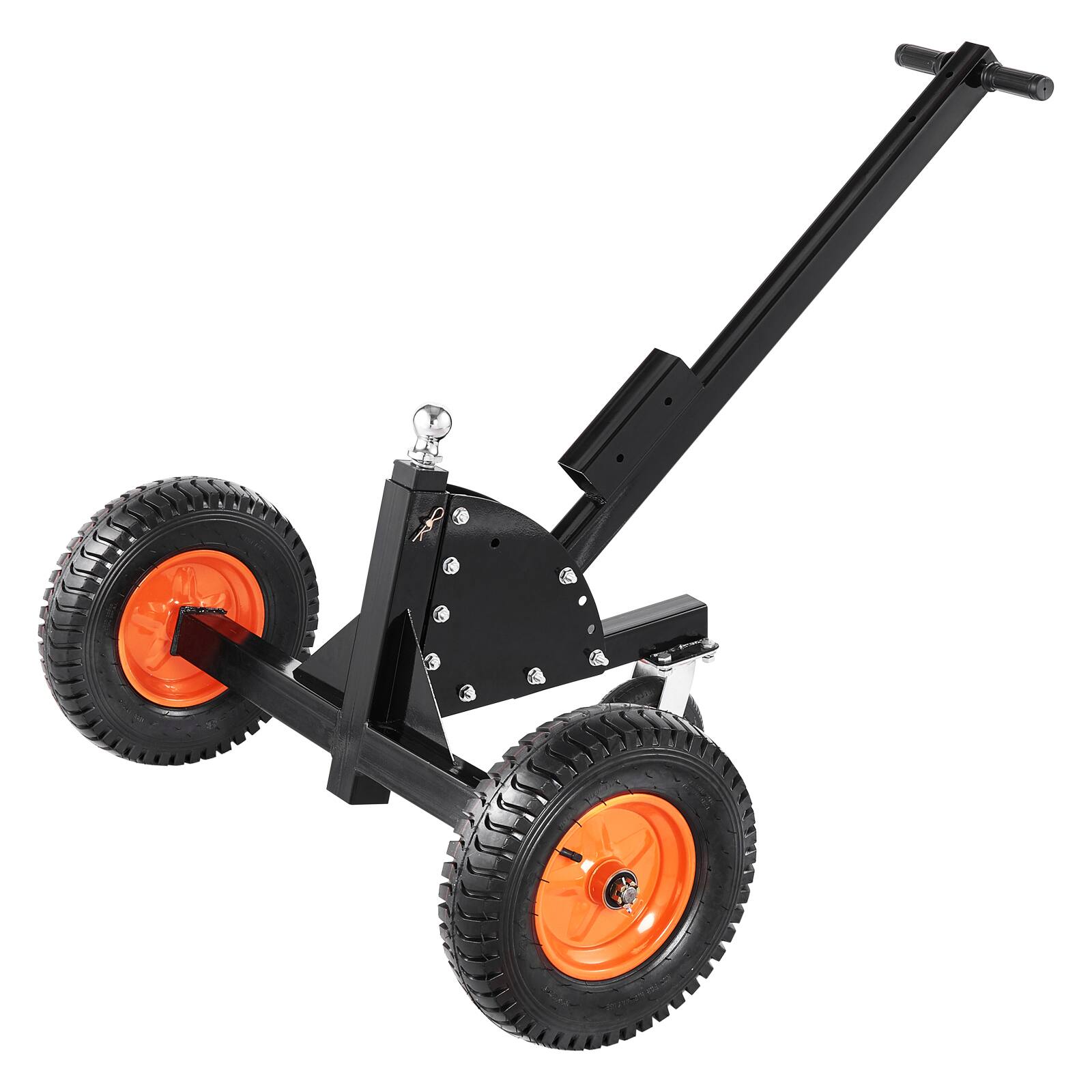 Alt View 5. VEVOR - Heavy-Duty Trailer Dolly, 1500lbs Tongue Weight Capacity, 2 in 1 Trailer Mover with 2 in Ball, 16 in Pneumatic Tires - Black,Orange.