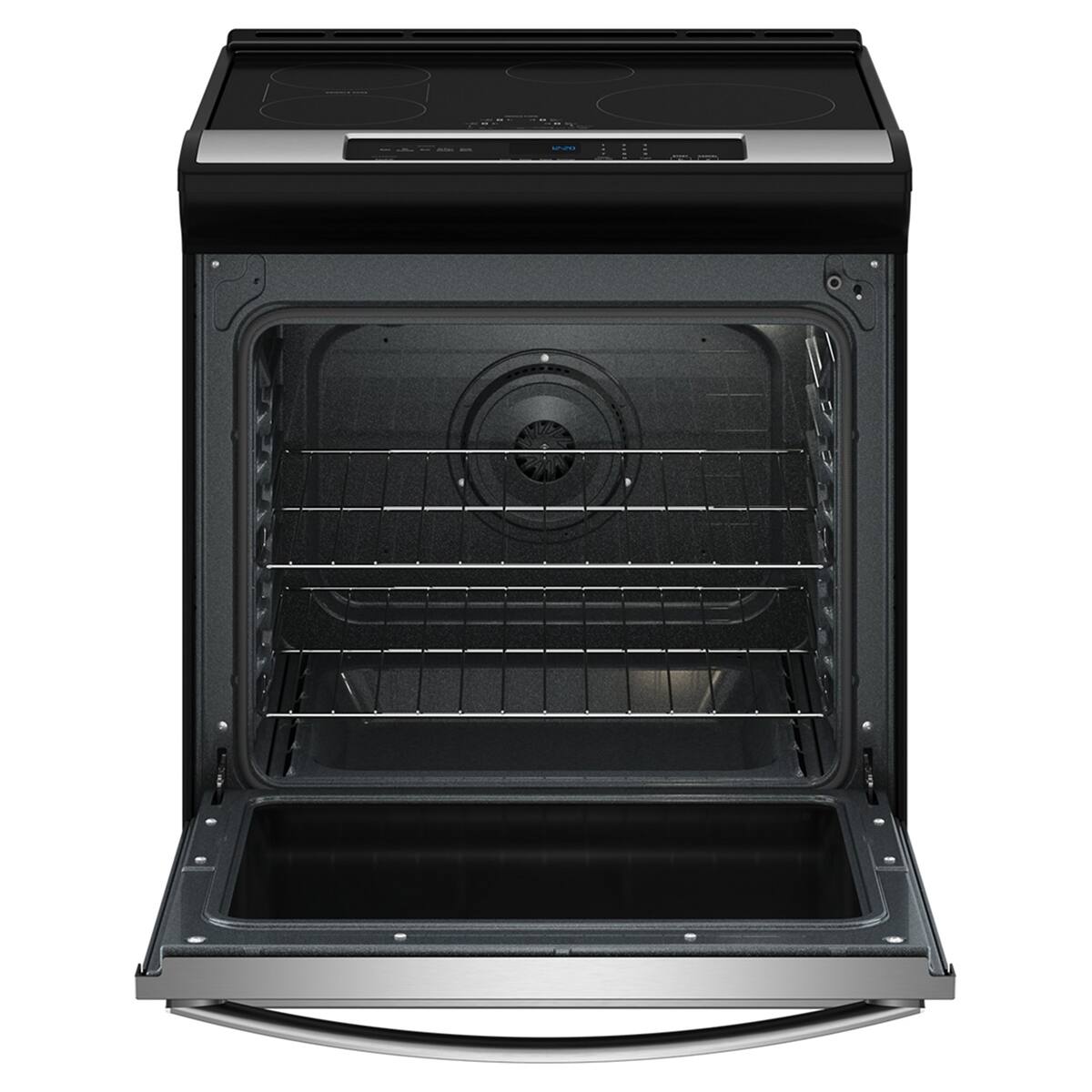 Angle. Whirlpool - Whirlpool - 6.4 Cu. Ft. Slide-In Electric Induction Range with No Preheat Air Fry - Stainless Steel - Fingerprint Resistant Stainless Steel.