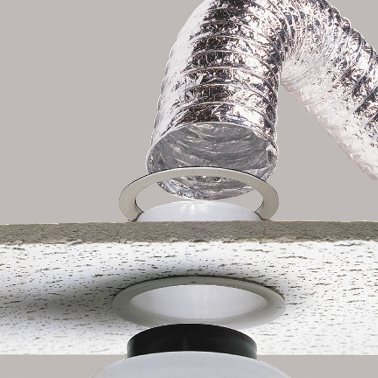 Left. Deflecto - Supurr-Flex 5-Ply 4-In Aluminum Flexible Dryer Vent Transition Duct 25 Ft..