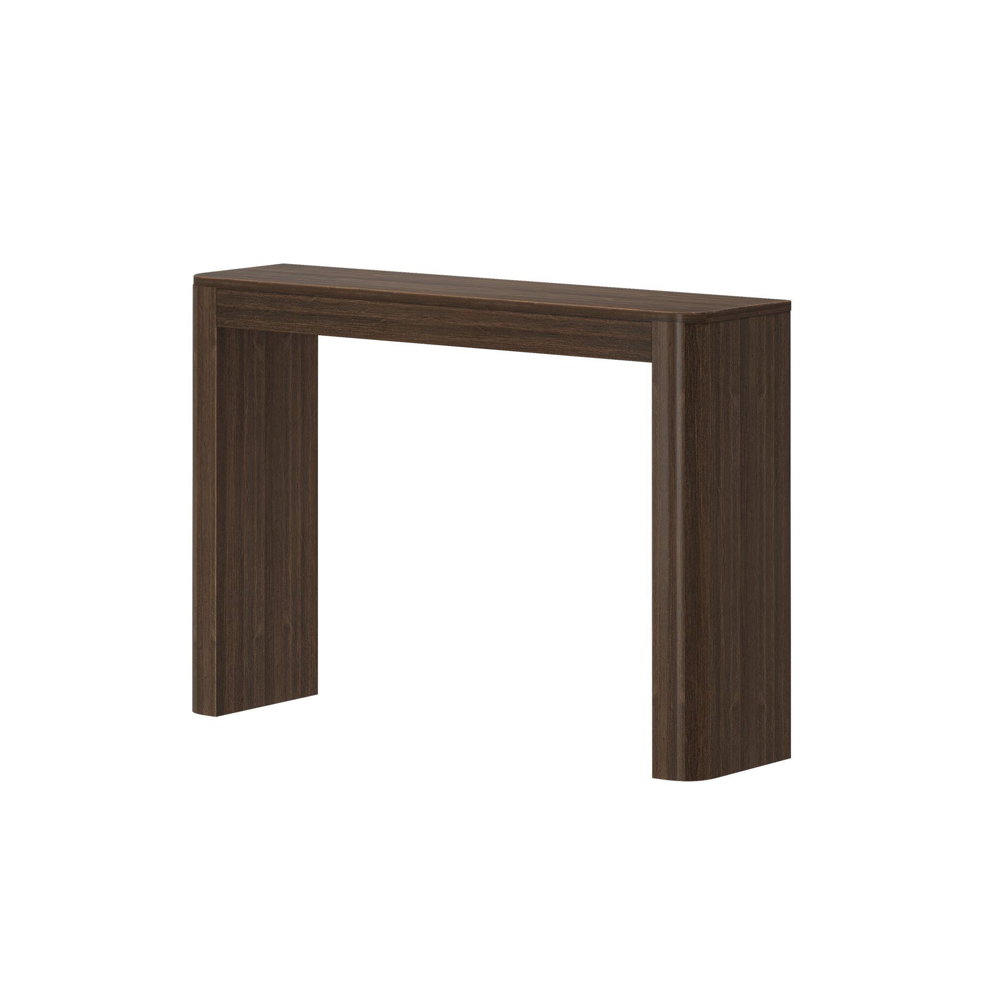 Alt View 4. Plank+Beam - Contour Console Table (46in / 1170mm), Walnut - Walnut.