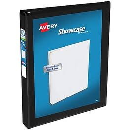 Avery - Showcase 1" 3-Ring View Binders, Slant Ring - Black