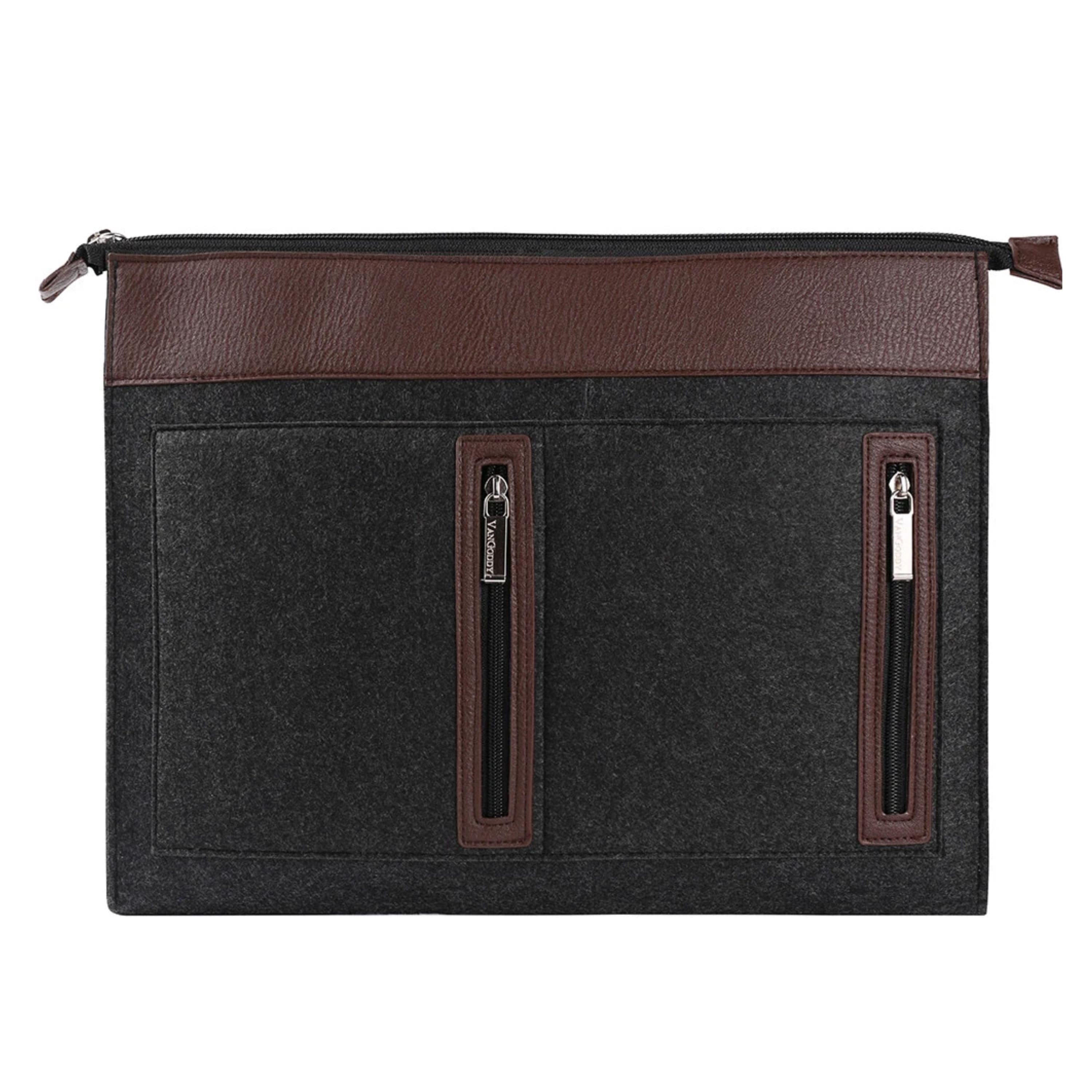 Kitcheniva - Woolen Felt Laptop Sleeve Case Cover Bag For 12" Laptop - Brown