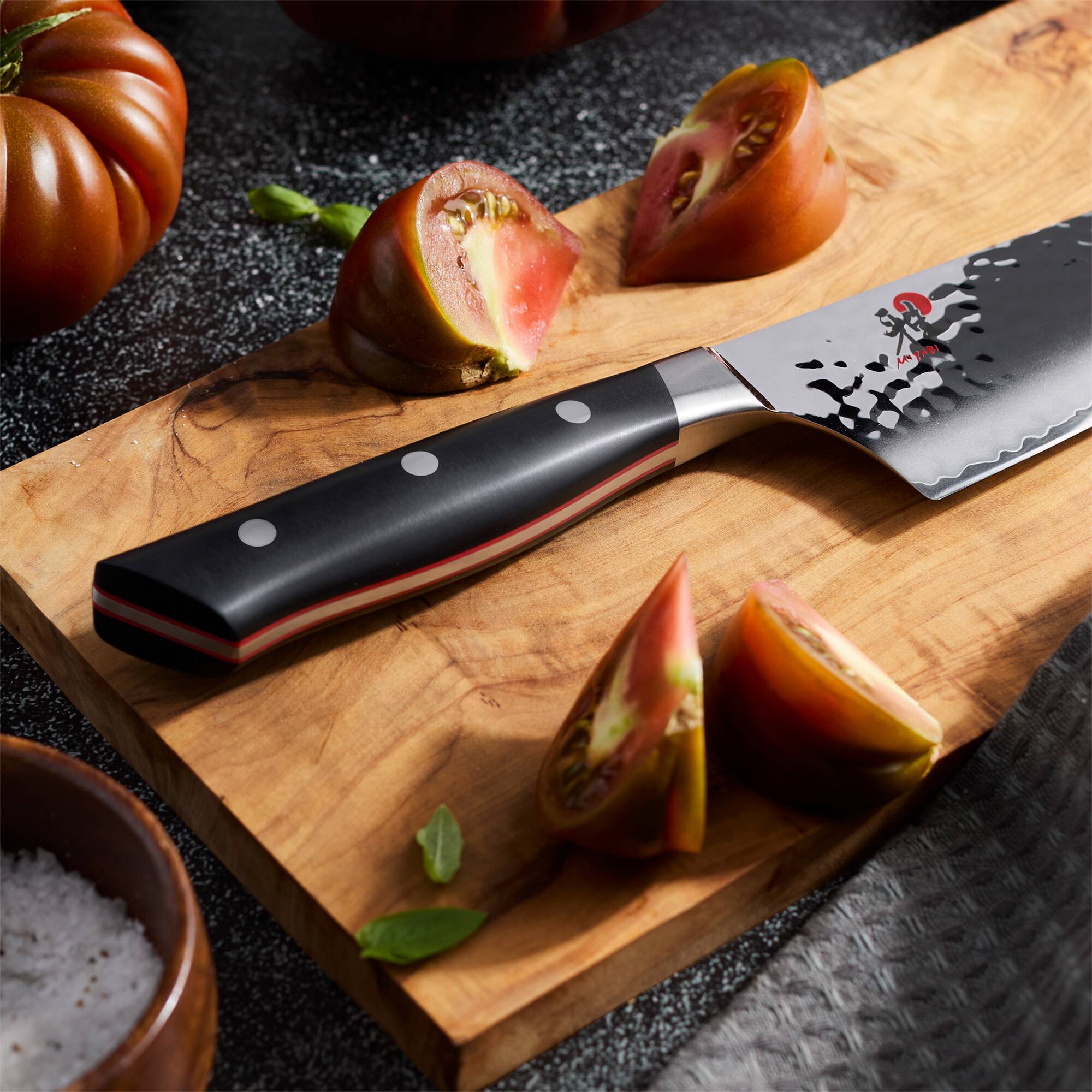 Alt View 5. Miyabi - Miyabi Hisho 8-inch Chef's Knife - Black.