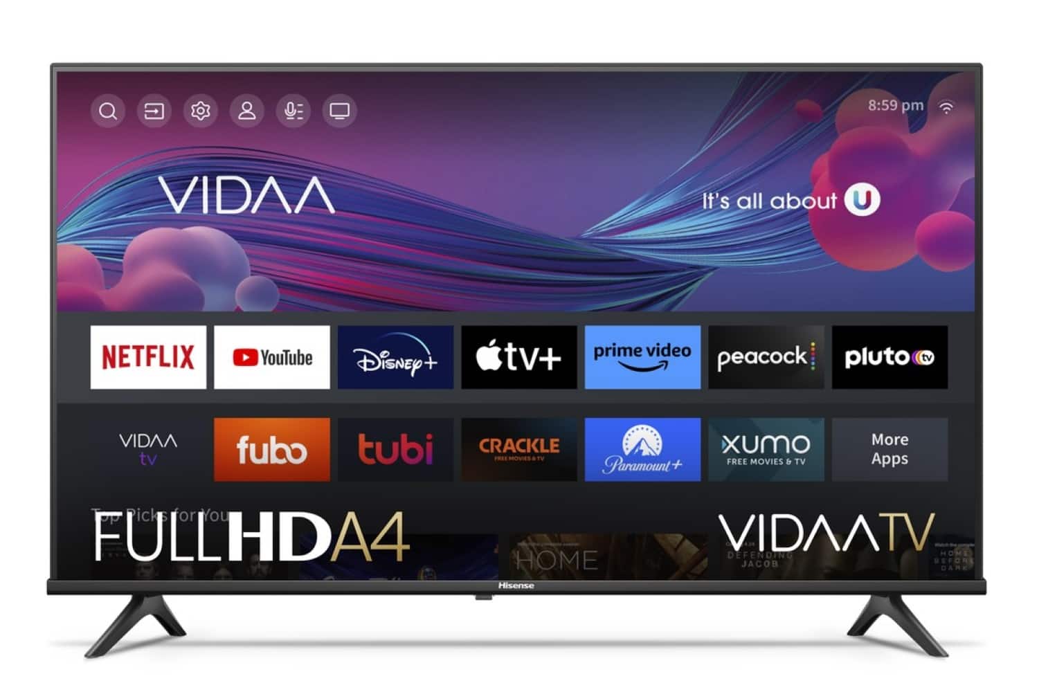 Hisense - 43" Class A4 Series LED Full HD 1080P Smart Vidaa TV - Front_Zoom