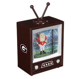 Evergreen Enterprises - Georgia Bulldogs 8" Vintage TV Water Globe Lantern with Mascot - Brown