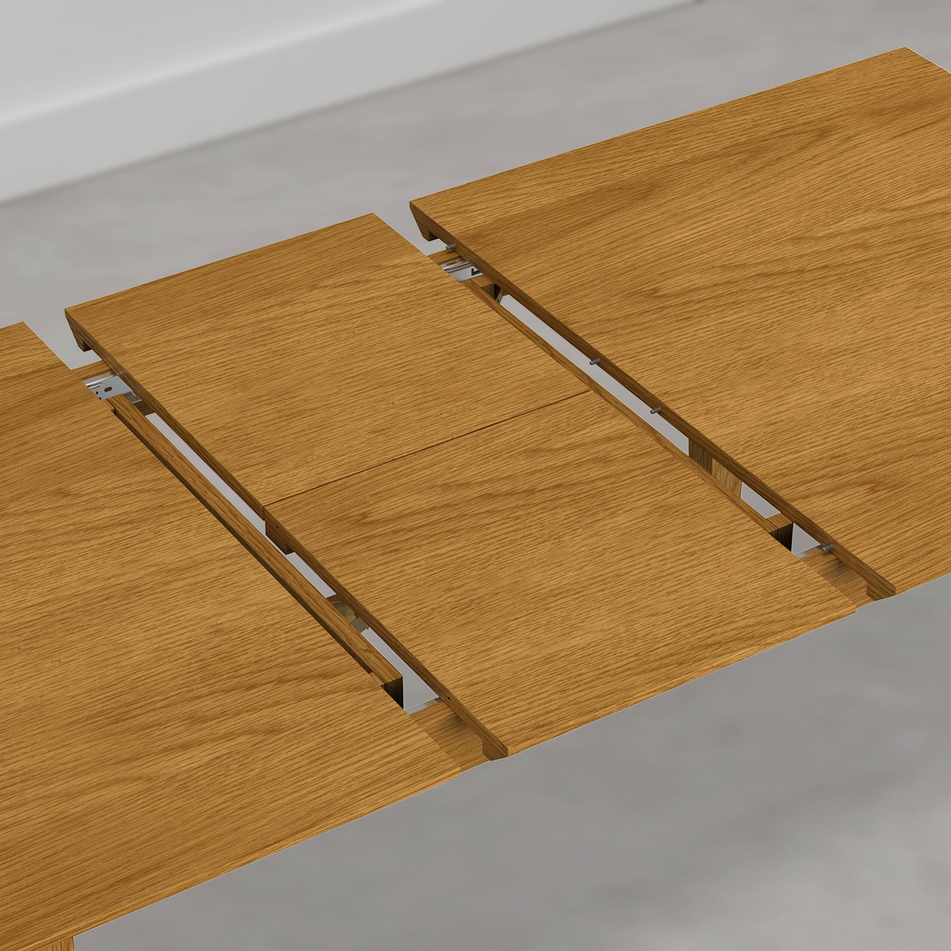 Alt View 5. Simpli Home - Colby 60 inch Wide Solid Wood Extendable Dining Table - Golden Oak.