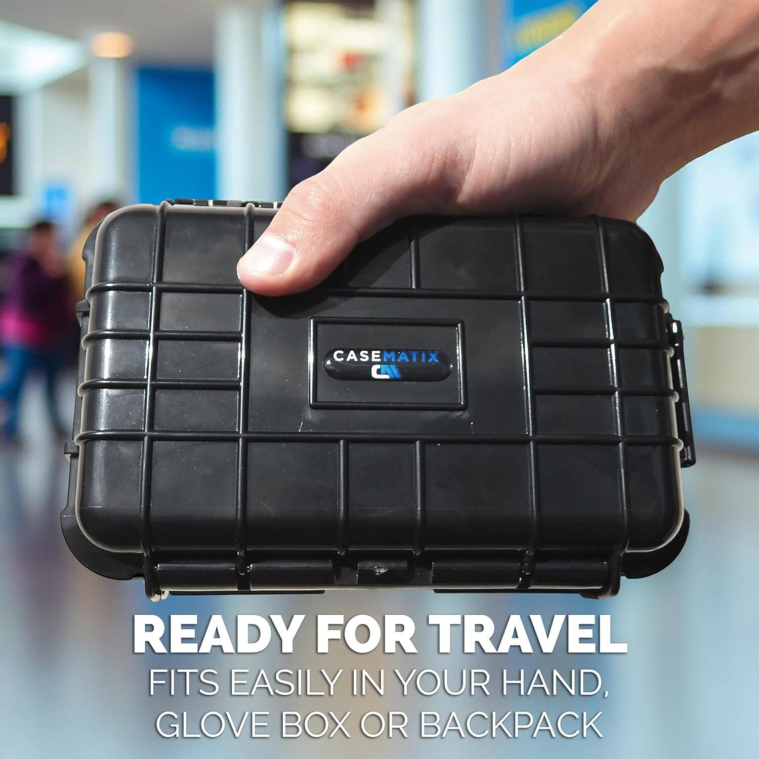 CASEMATIX CT READY FOR TRAVEL FITS EASILY IN YOUR HAND, GLOVE BOX OR BACKPACK