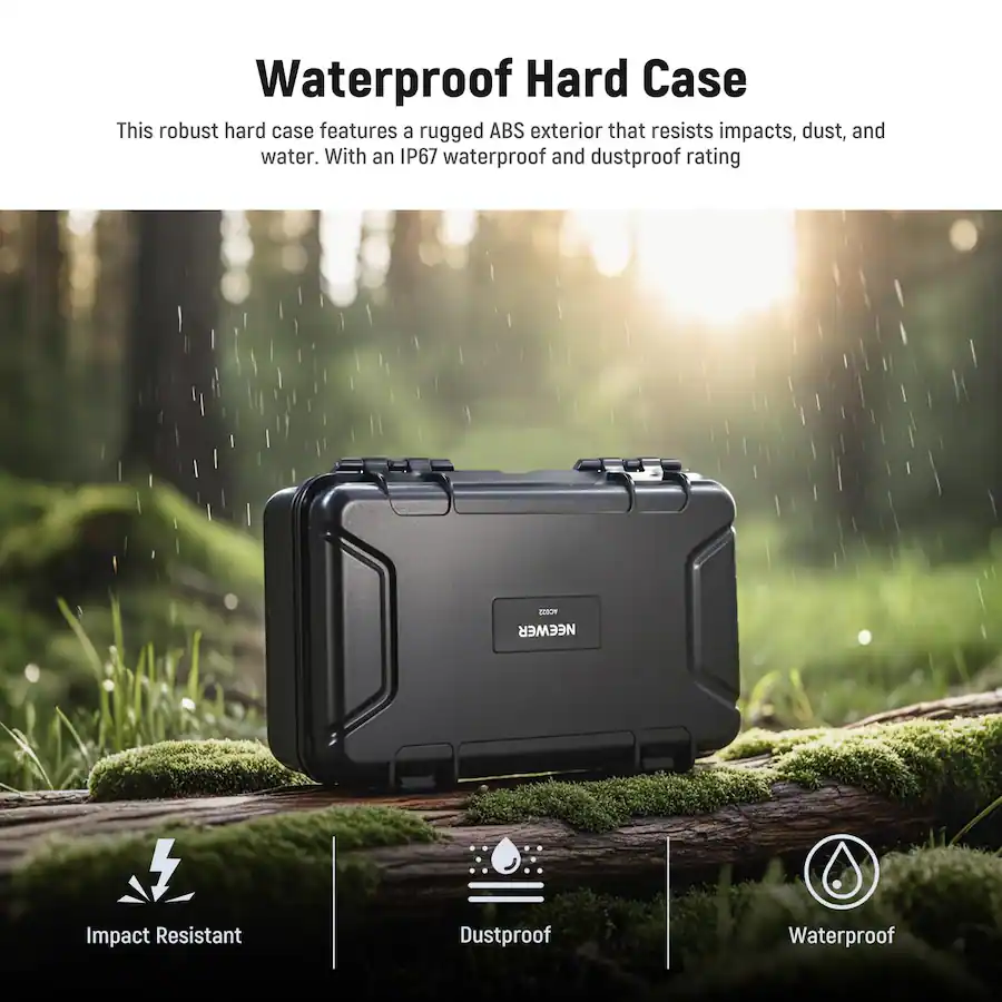 Neewer Hard Travel Case for DJI Osmo Pocket 3 Creator Combo IP67 ...