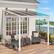 Front. Yardgrace - 8'x 8' Outdoor Wall Mounted Lean-to Gazebo, Heavy Duty Sloped Roof Metal Awning for Patio, Decks & Backyard - White.