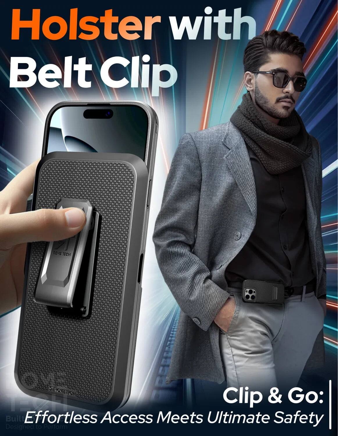 Holster with Belt Clip

Clip & Go: Effortless Access Meets Ultimate Safety

Built to Perform