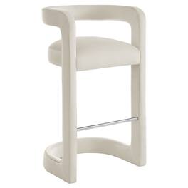 Modway - Winslow Performance Velvet Bar Stool - Gray