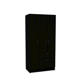 TuHome - Primavera Armoire White MDF - Black