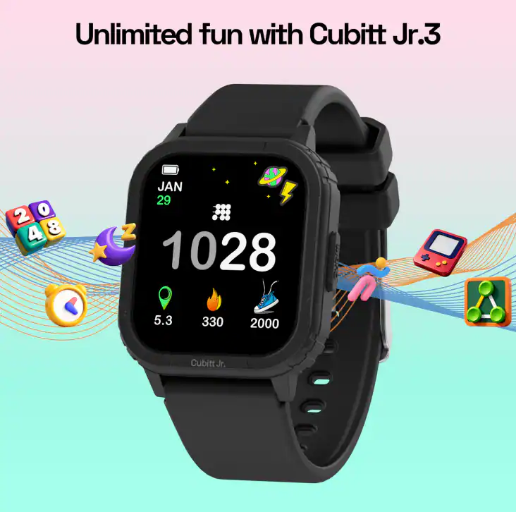 Cubit Watch Models Cubitt Jr. Kids Smartwatch Fitness Tracker for Boys and Girls with ...