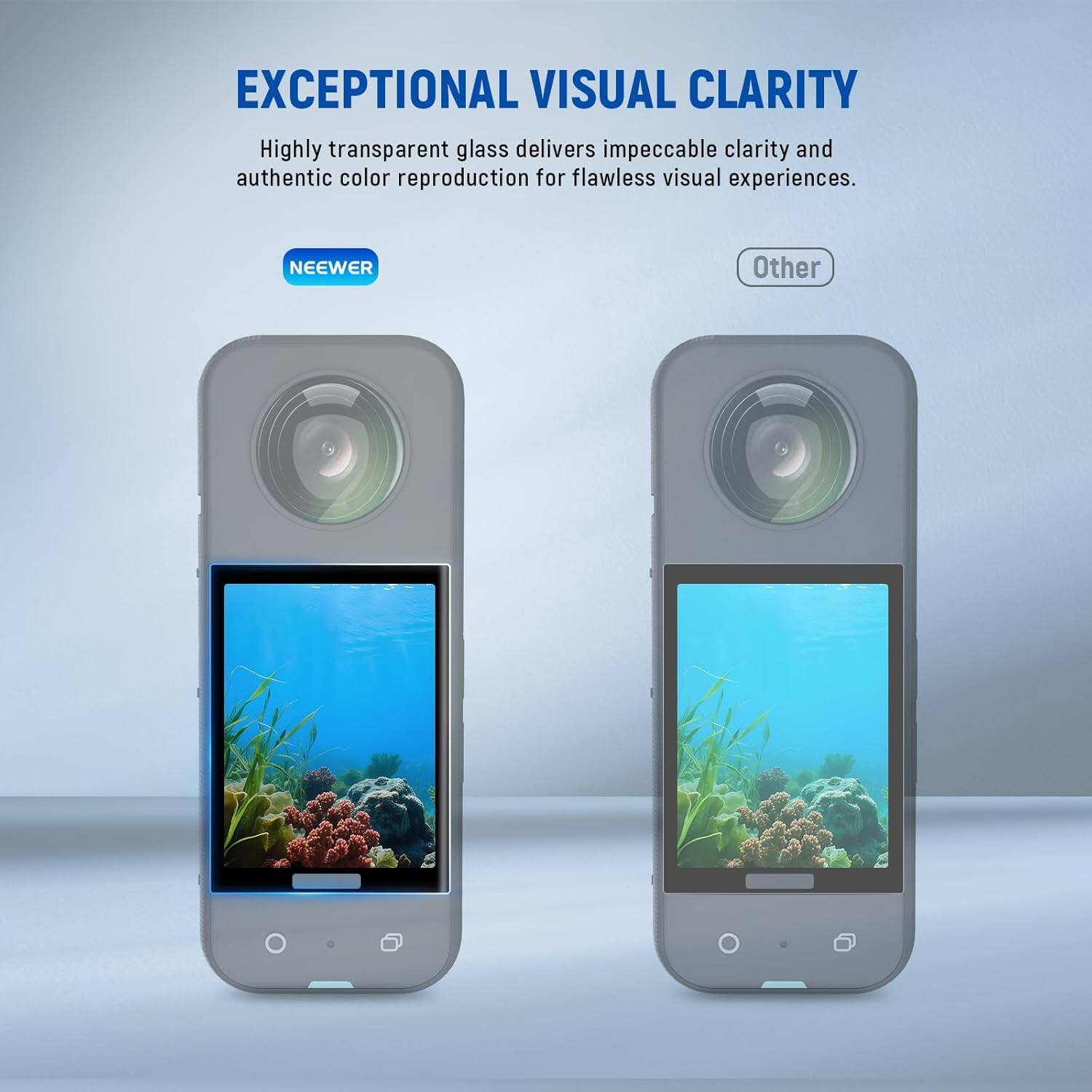 EXCEPTIONAL VISUAL CLARITY

Highly transparent glass delivers impeccable clarity and authentic color reproduction for flawless visual experiences.

NEEWER

Other