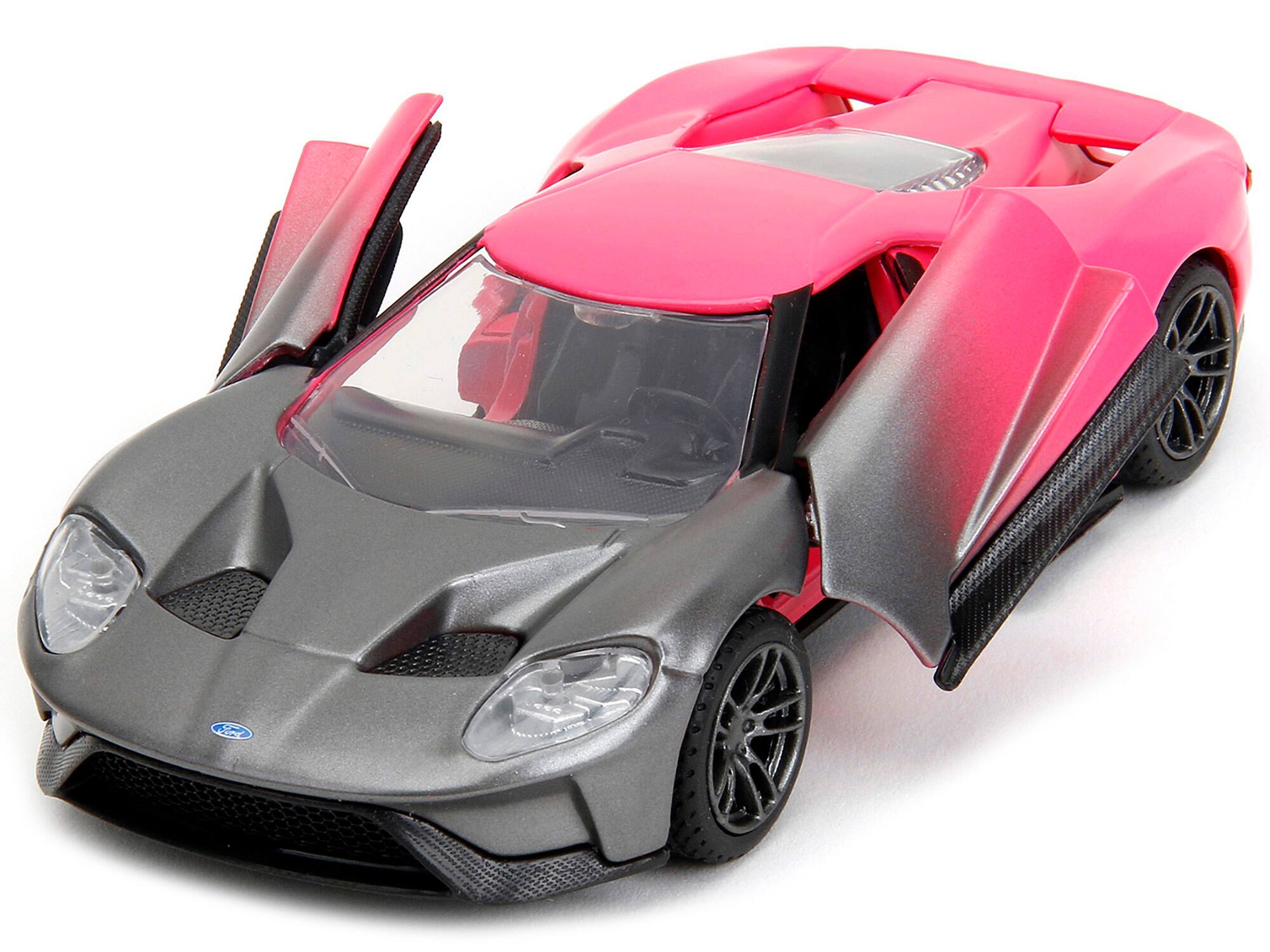 Alt View 1. Jada - 2017 Ford GT Gray Metallic and Pink Gradient "Pink Slips" Series 1/32 Diecast Model Car by Jada - Multicolor.