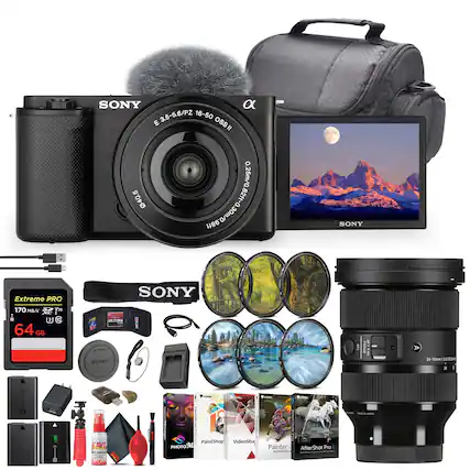 2E3 SONY 3.5-5.6/PZ 16-50 OSS II 40.5 0.25m/0 82ft- 0 30m/0 98ft SONY Extreme PRO SONY 170 MB/s 64 GB V30 1 K ULTIMA - I HONY DE- FOCUS : 24-70mm 2 RE 3 1 - | I FAVE, -. ..... KSE EL 1 | I OUANS PaintShop VideoStur MH P Painter: AfterShot Pro essentials