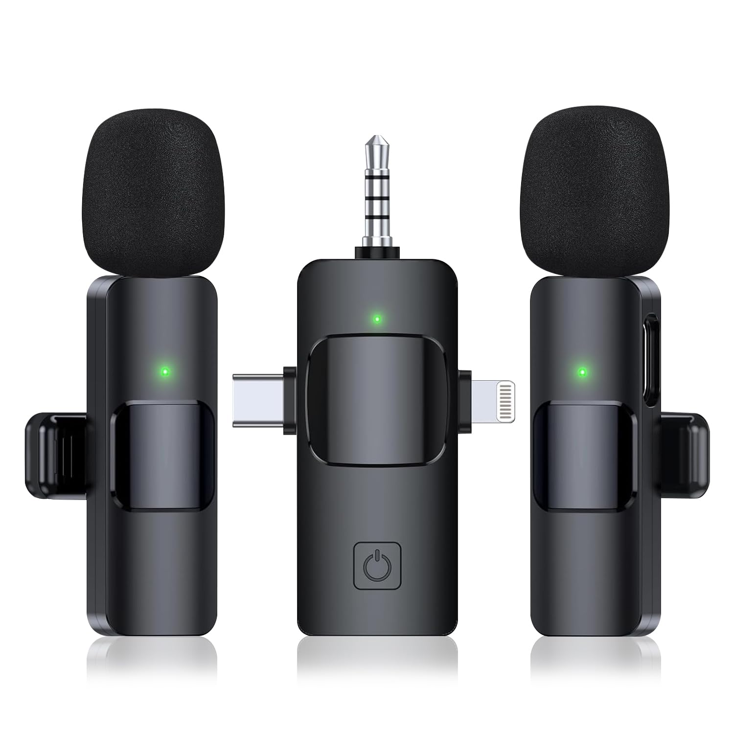 Cedar Assembly 3 In 1 Wireless Lavalier Microphone For Android Camera ...
