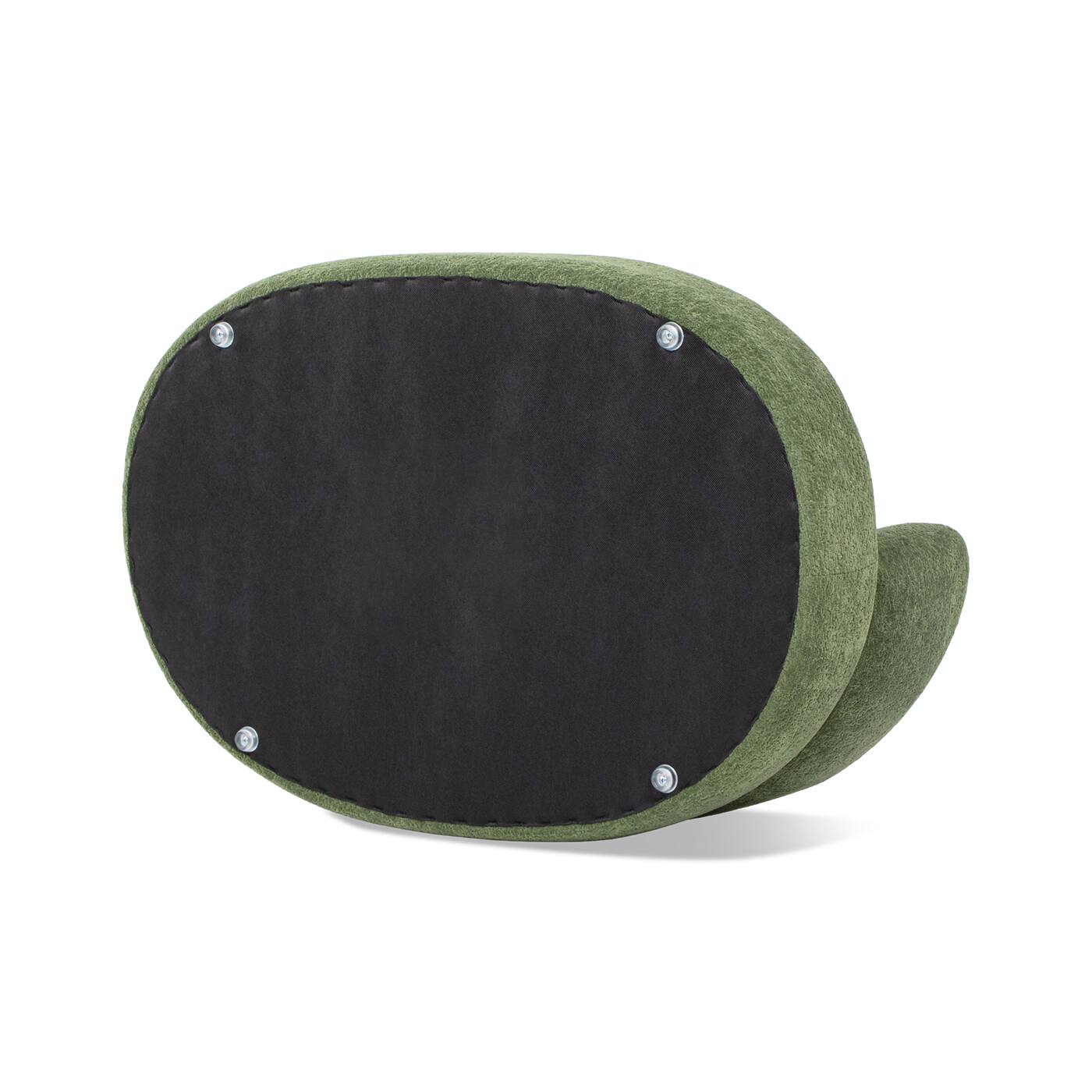 Alt View 5. Siljoy - Moss Green Curved Dog Sofa, Medium Size, Fleeced Teddy Fabric, 150 lb Capacity, Eco‑Friendly Frame - Green.