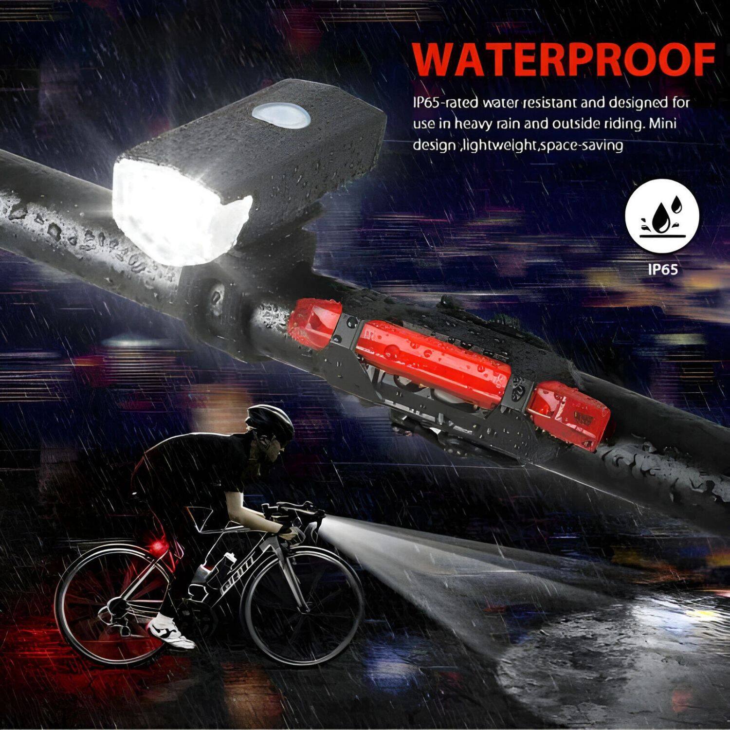 WATERPROOF

IP65-rated water resistant and designed for use in heavy rain and outside riding. Mini design, lightweight, space-saving

IP65
