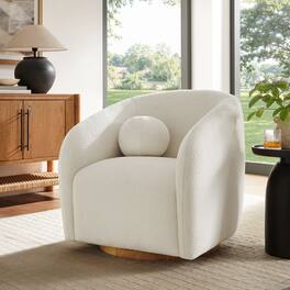 Holland Swivel Armchair by Modway - Cream