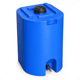 WaterPrepared - 55 Gal Stackable Design Utility Water Tank with Large Cap - Blue