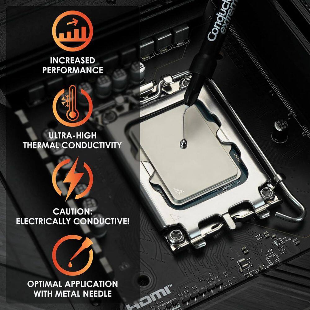 INCREASED PERFORMANCE  
ULTRA-HIGH THERMAL CONDUCTIVITY  
CAUTION: ELECTRICALLY CONDUCTIVE!  
OPTIMAL APPLICATION WITH METAL NEEDLE