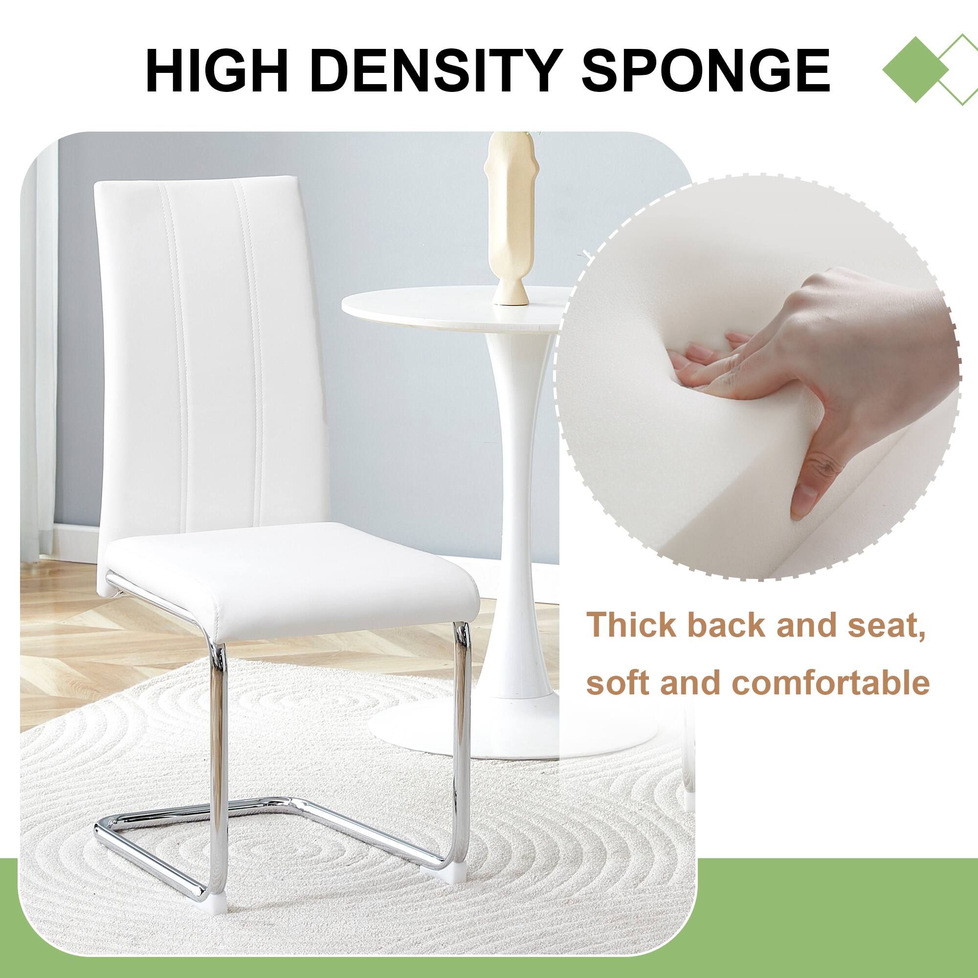 HIGH DENSITY SPONGE  
Thick back and seat, soft and comfortable