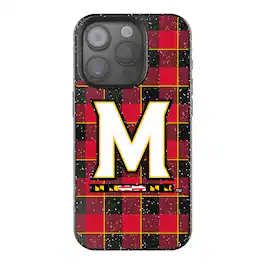Keyscaper - NCAA - Maryland Terrapins Plaid Bling iPhone Case - 14 - Black