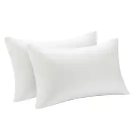 Costway - 2Pack Shredded Memory Foam Bed Pillows Bamboo Rayon Cooling Cover 28"x18" - White