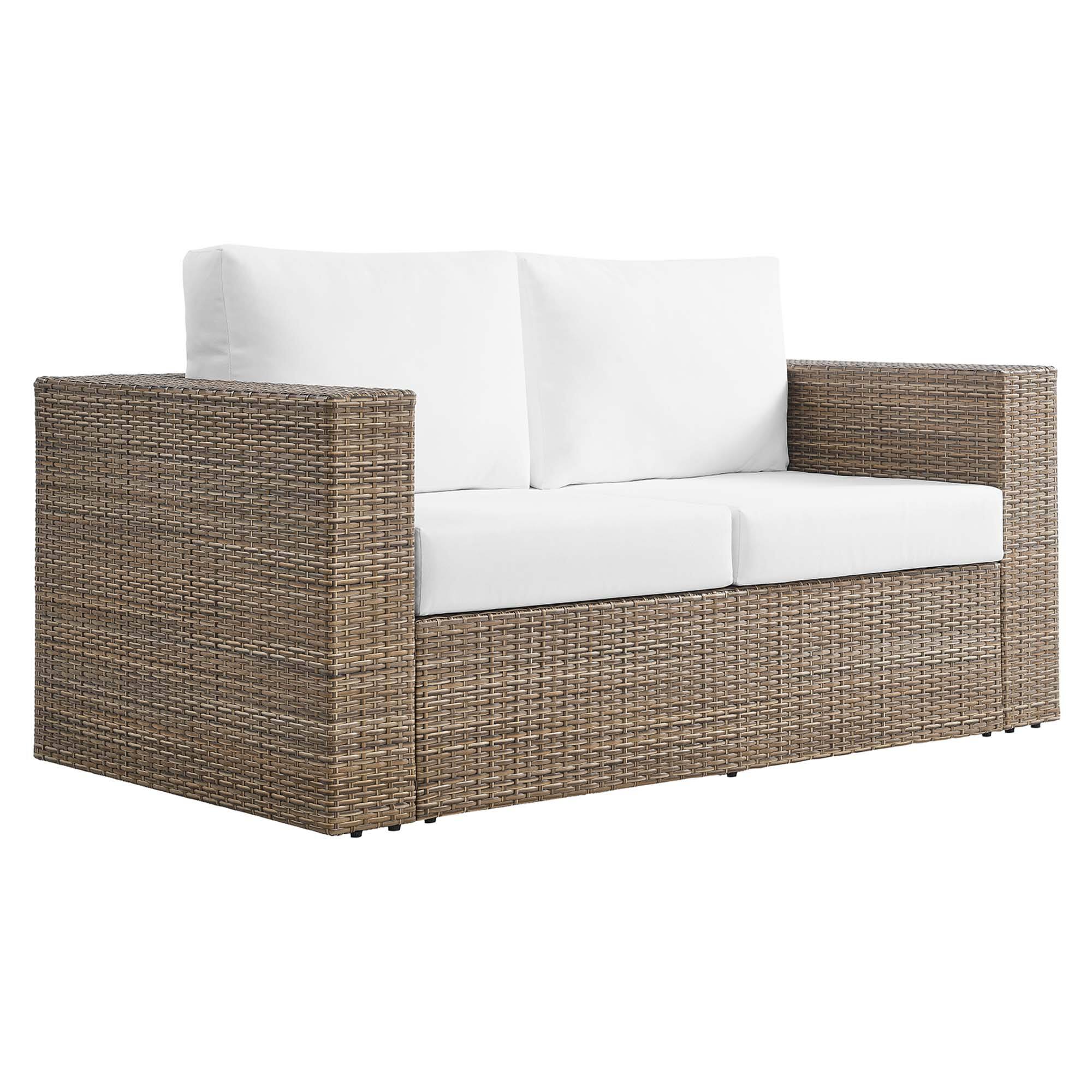 Alt View 2. Modway - Convene 4-Piece Outdoor Patio Furniture Set - Cappuccino White.