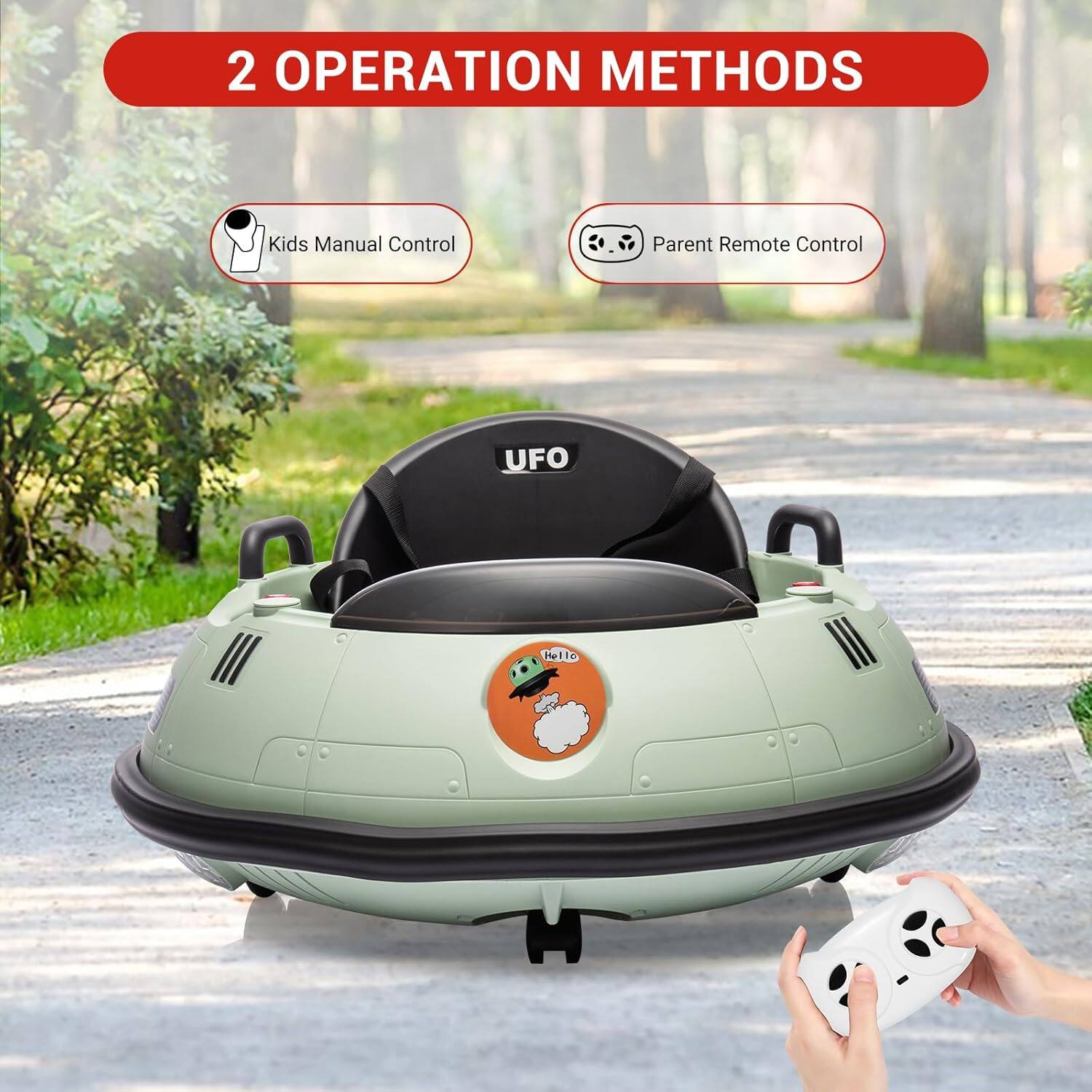 2 OPERATION METHODS

- Kids Manual Control
- Parent Remote Control