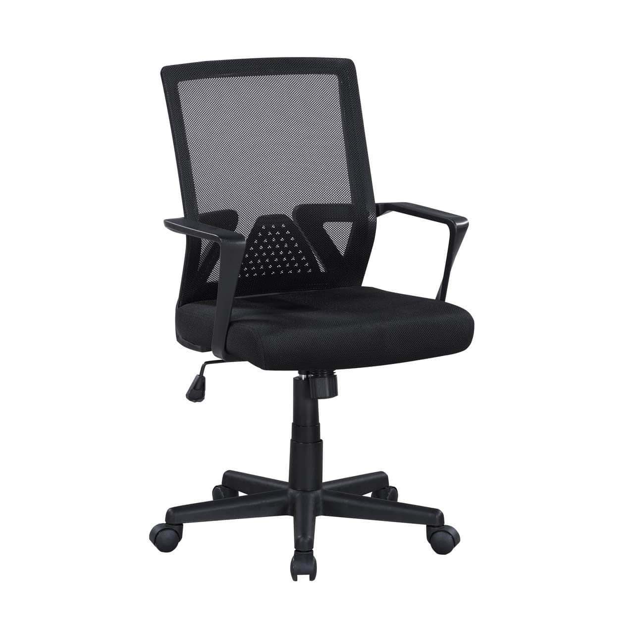 Front. Spaco - Spaco Mesh Executive Office Chair, Breathable Mid-Back Mesh Desk Chair, for Executive Office - Black.