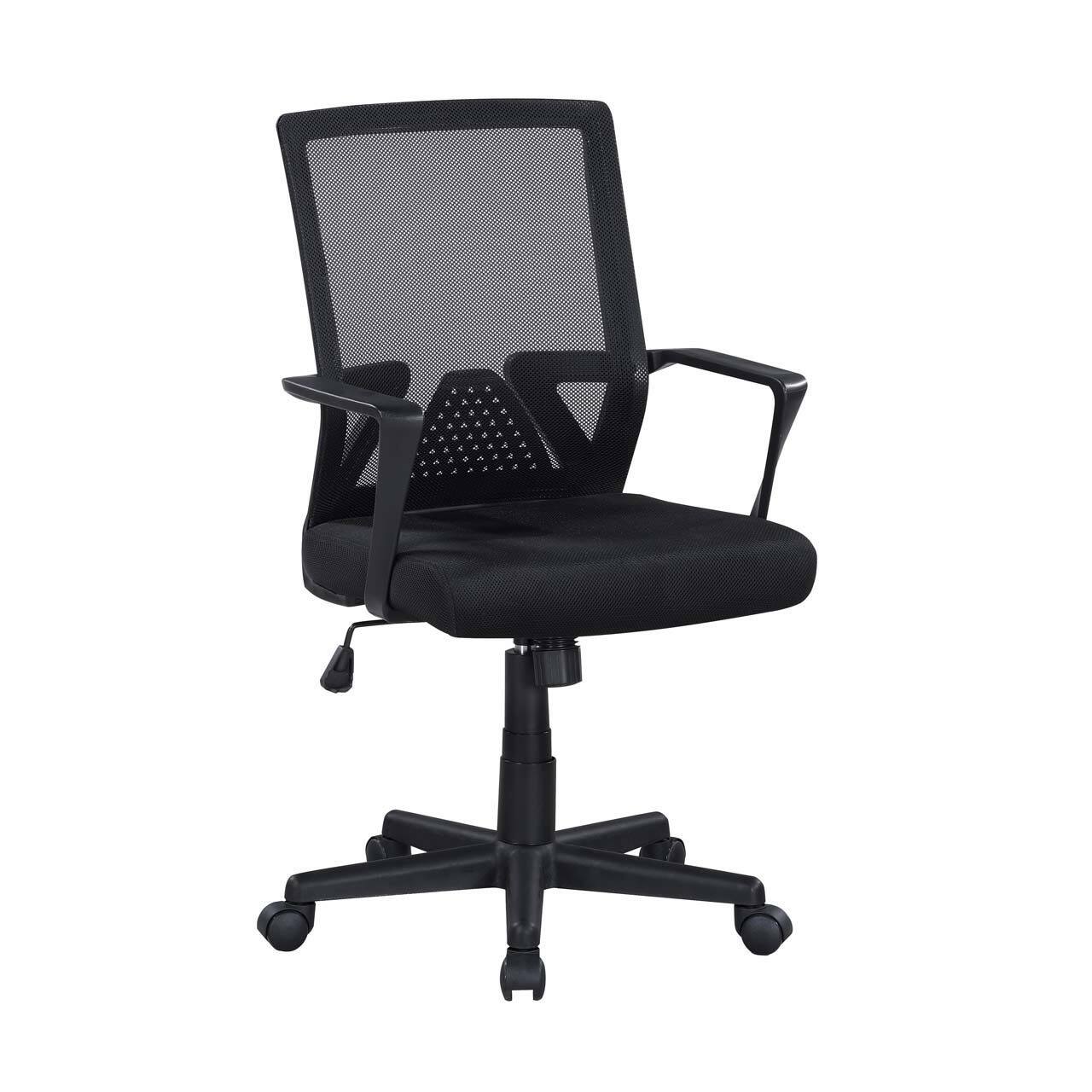 Spaco - Mesh Executive Office Chair, Breathable Mid-Back Mesh Desk Chair, for Executive Office - Black