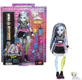 Mattel - Collectible - Monster High Frankie Stein Doll with Pet Watzie - COLLECTIBLES - Multicolor