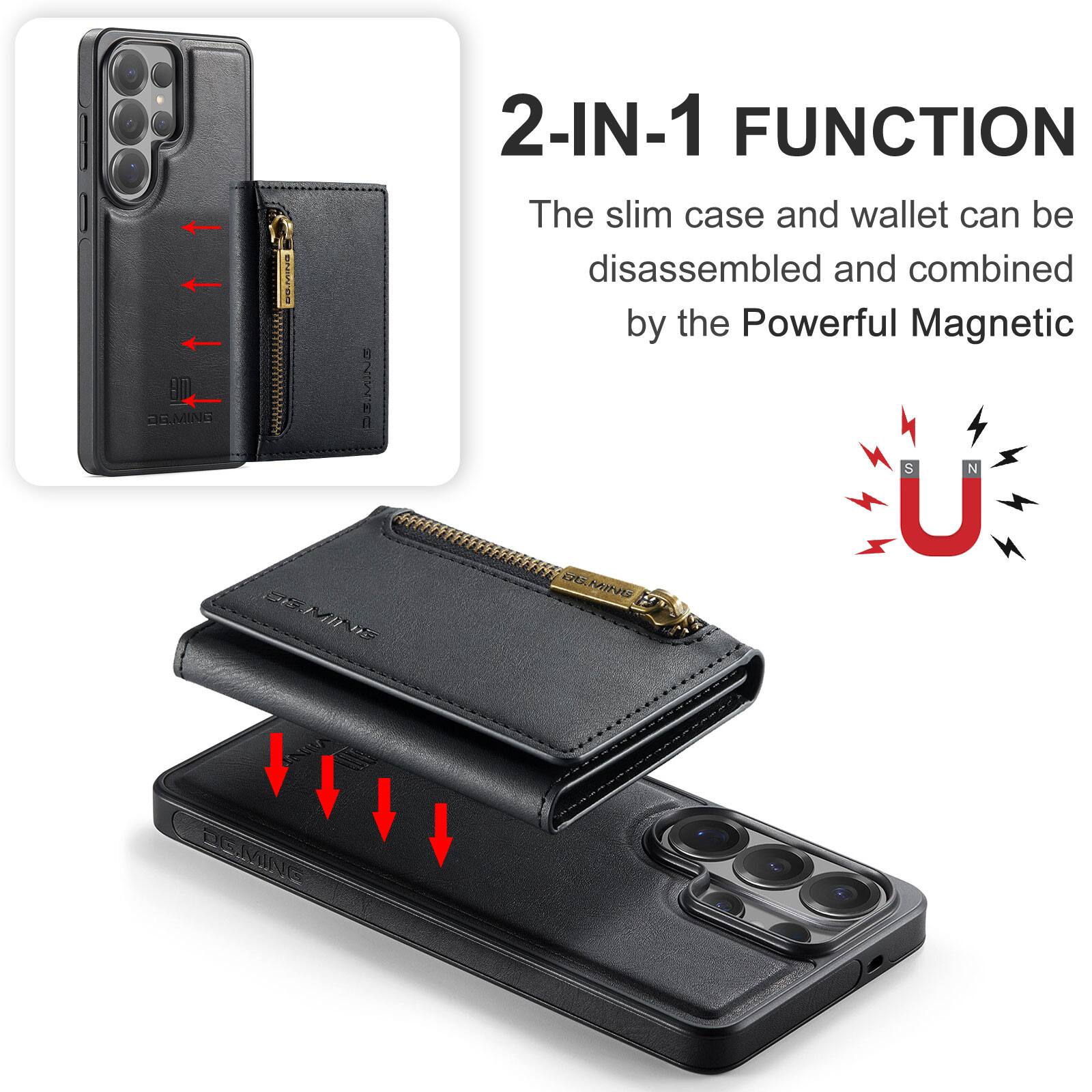 2-IN-1 FUNCTION  
The slim case and wallet can be disassembled and combined by the Powerful Magnetic