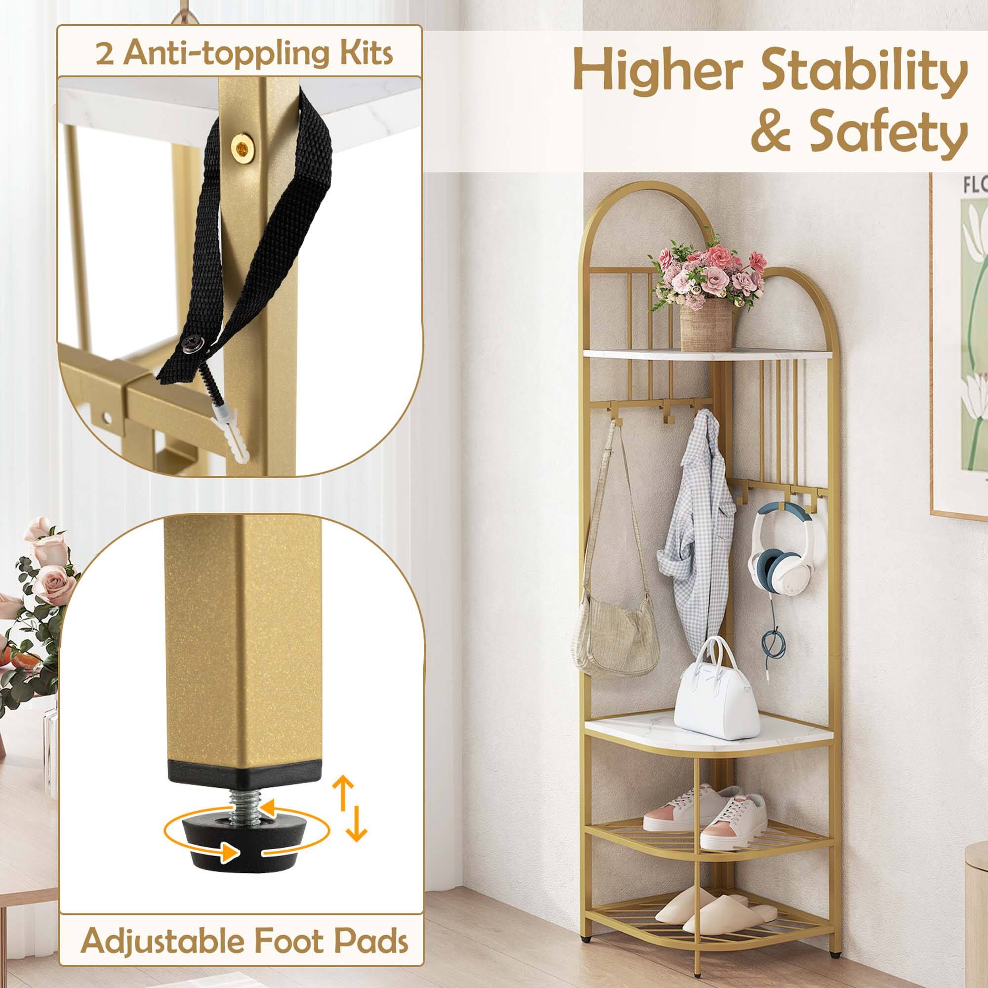 2 Anti-toppling Kits, Higher Stability & Safety, Adjustable Foot Pads