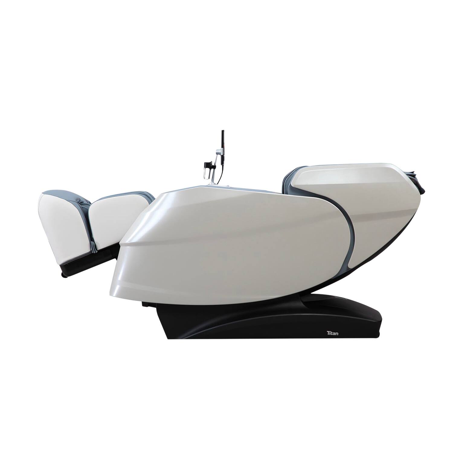 Back. Titan - Titan - 4D Rejuv Zero Gravity Massage Chair with Thai Stretch, AI Technology - Blue - Blue.